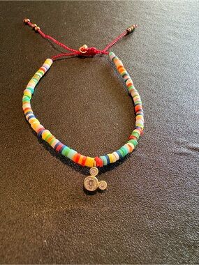 Colorful Beaded Charm Bracelet with Gold Accent